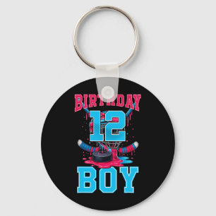 Porte-clés Hockey 12 ans crème glacée goutte 12e anniversaire