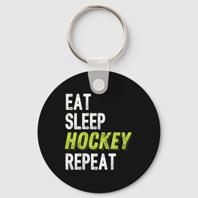 Porte-clés Hockey pour les garçons Joueur de hockey sur glace (Recto)