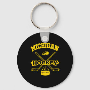 Porte-clés Hockey vintage Michigan de style rétro