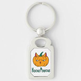 Porte-clés Hocus pawcus Halloween citrouille ginger cat magie