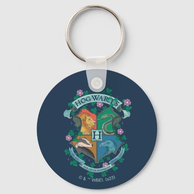 Porte-clés HOGWARTS™ Floral Crest (Recto)