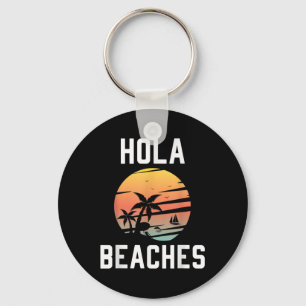 Porte-clés Hola Beaches Palm Tree Sunset Funny Beach Vacances