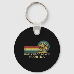 Porte-clés Hollywood Beach Floride Famille Vacances Vintage P