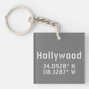 Porte-clés Hollywood Latitude Longitude