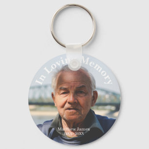 Porte-clés Hommage Mémorial Personnalisé avec Photo Funéraire