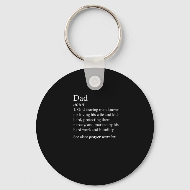 Porte-clés Homme Christian Papa Définition Fête des pères Che (Recto)