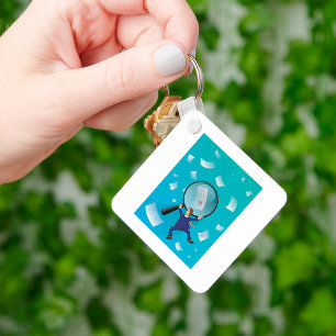 Porte-clés Homme D'Affaires Et Papiers