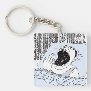Porte-clés homme et cosmos