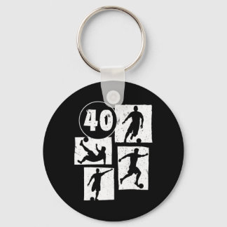 Porte-clés Homme Femme 40 ans Joueur de football Football 40 