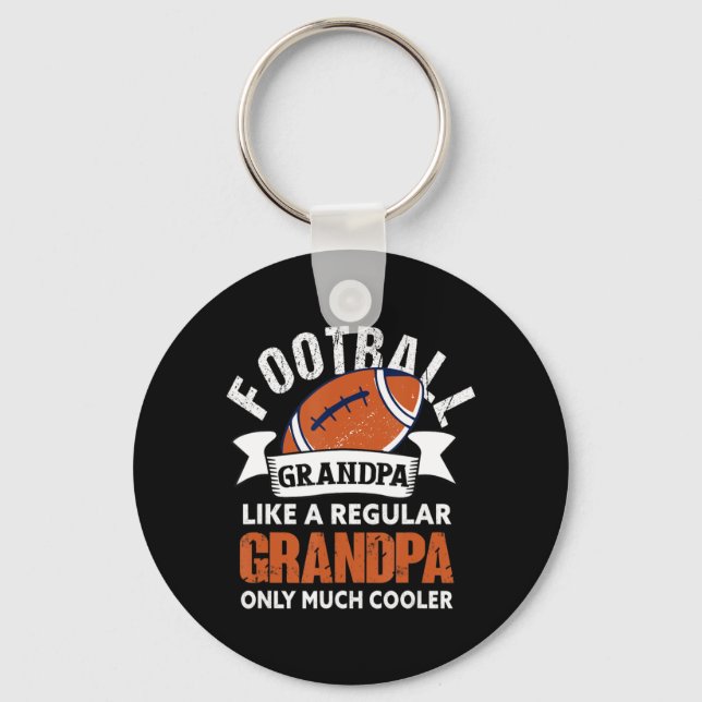 Porte-clés Homme Football Grand-Père Amusant Grand-Père Améri (Recto)