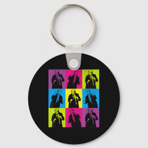 Porte-clés Hommes Femmes Joyeuses Trump Danser Pop Art Trump