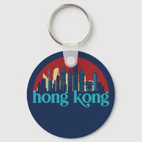 Hong Kong China Retro City Skyline City Art