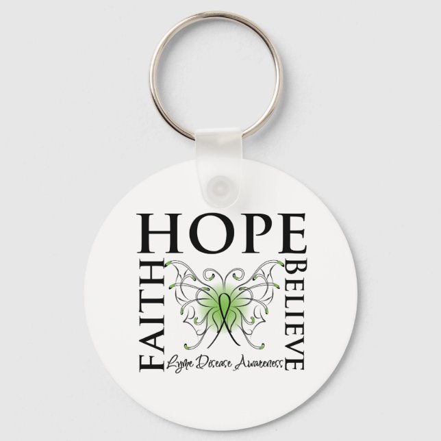 Porte-clés Hope Belith Faith - Maladie de Lyme (Recto)