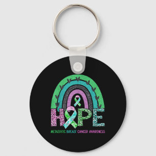 Porte-clés Hope Leopard arc-en-ciel Metastatic Breast Cancer 