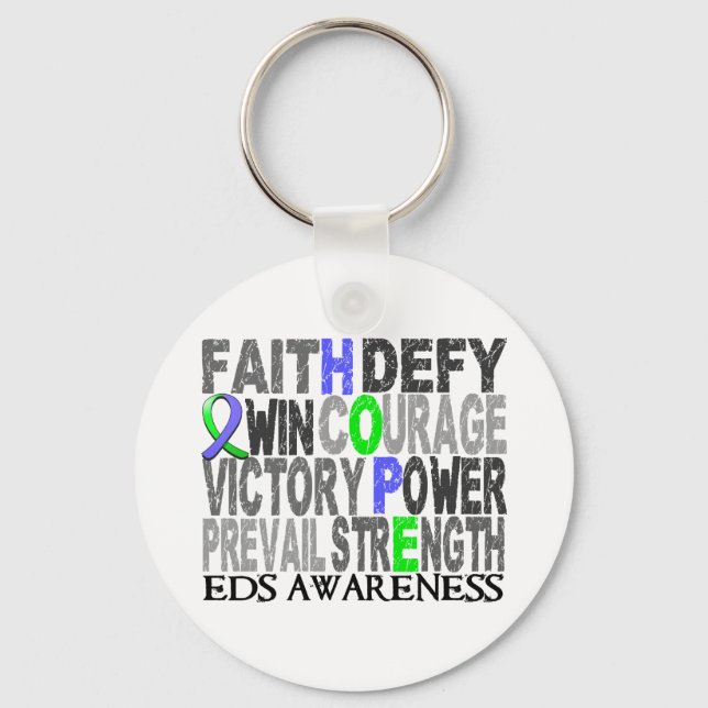 Porte-clés Hope Word Collage EDS (Recto)