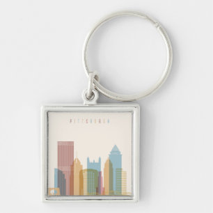 Porte-clés Horizon de ville de Pittsburgh, Pennsylvanie  