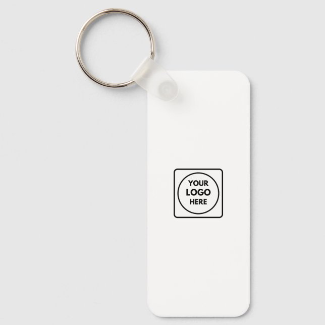 Porte-clés horizontaux avec QR code et logo d'entr (Recto)