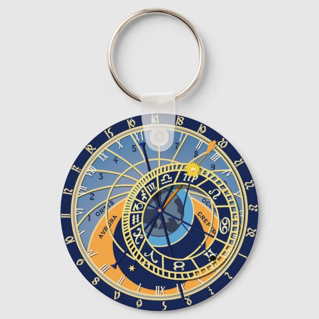 Porte-clés Horloge Astrologique de Prague (Recto)