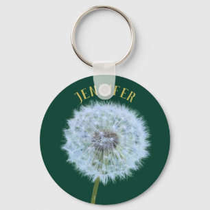 Porte-clés Horloge Dandelion Fleur Dandelion Personnalisée