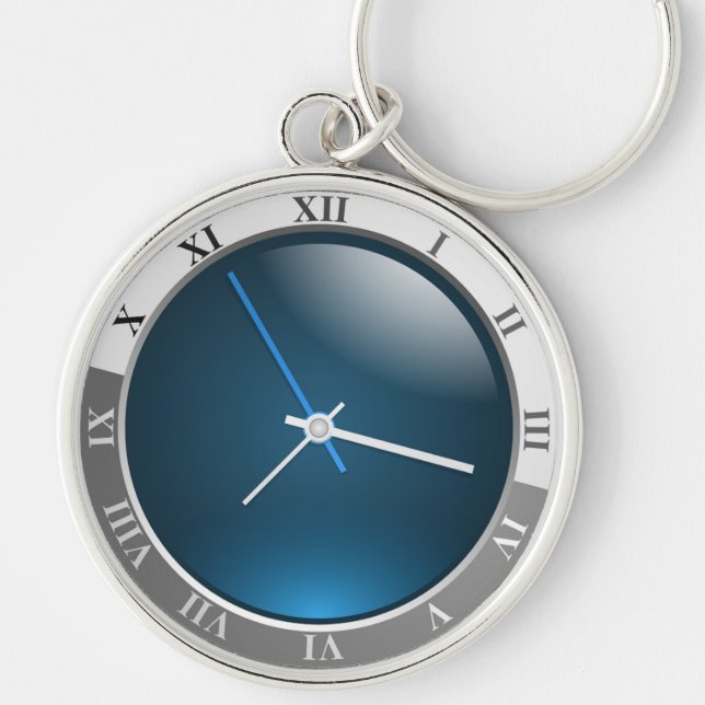 PORTE-CLÉS HORLOGE NUMÉRIQUE ROMAINE (Devant)
