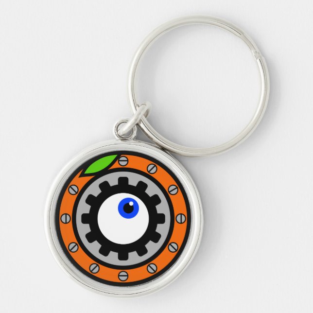 Porte-clés Horloge orange (Devant)