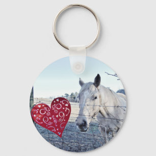Porte-clés HORSE coeur Valentine