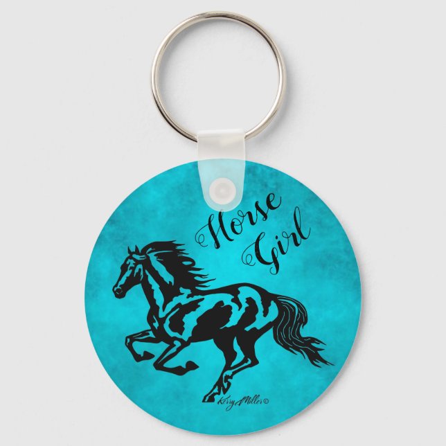 Porte-clés Horse Girl, Porte - clé du cheval (Recto)