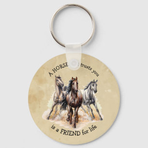 Porte-clés HORSE that Trusts FRIEND for life Quote 