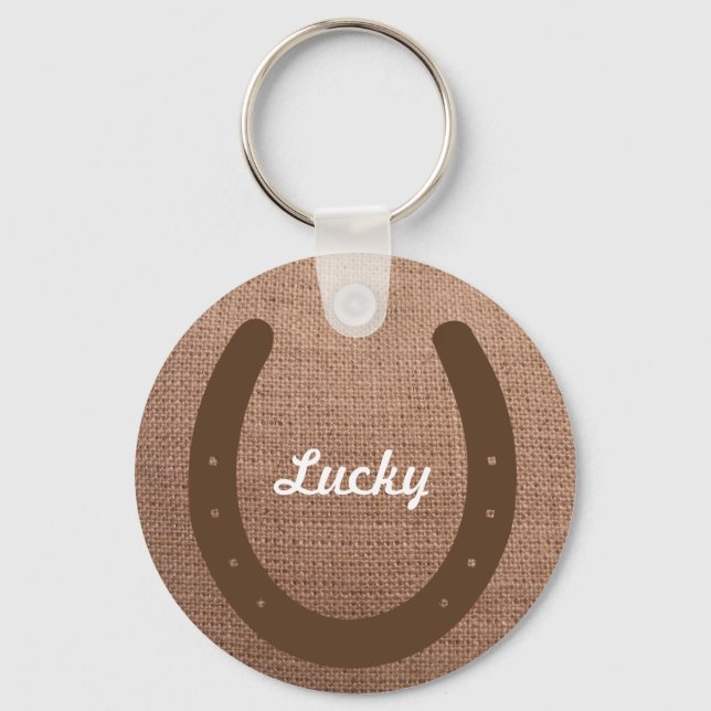 Porte-clés Horseshoe avec nom personnalisé ou initiales (Recto)