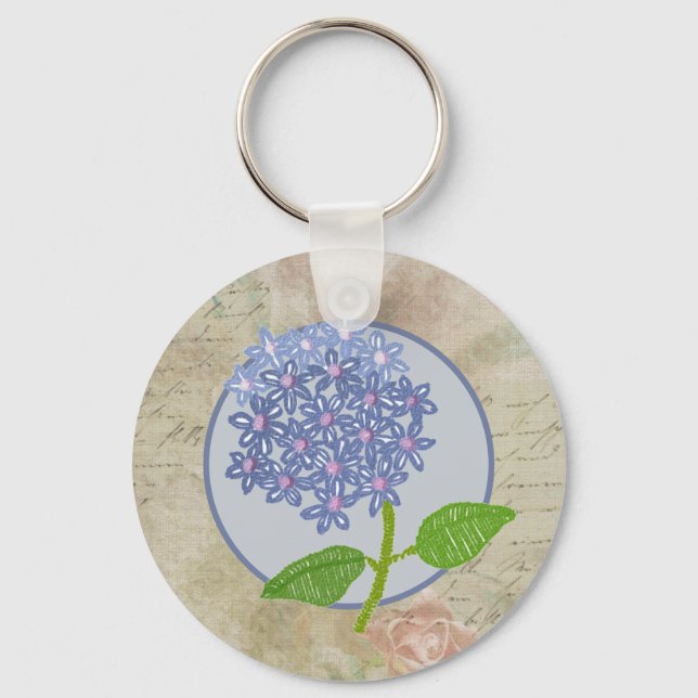 Porte-clés Hortensie (Recto)
