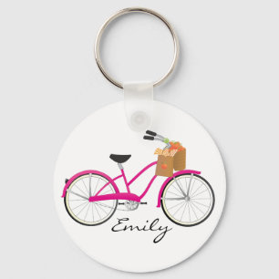 Porte-clés Hot PInk Bicycle with Oranges