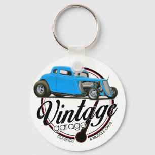 Porte-clés Hot rod vintage de garage