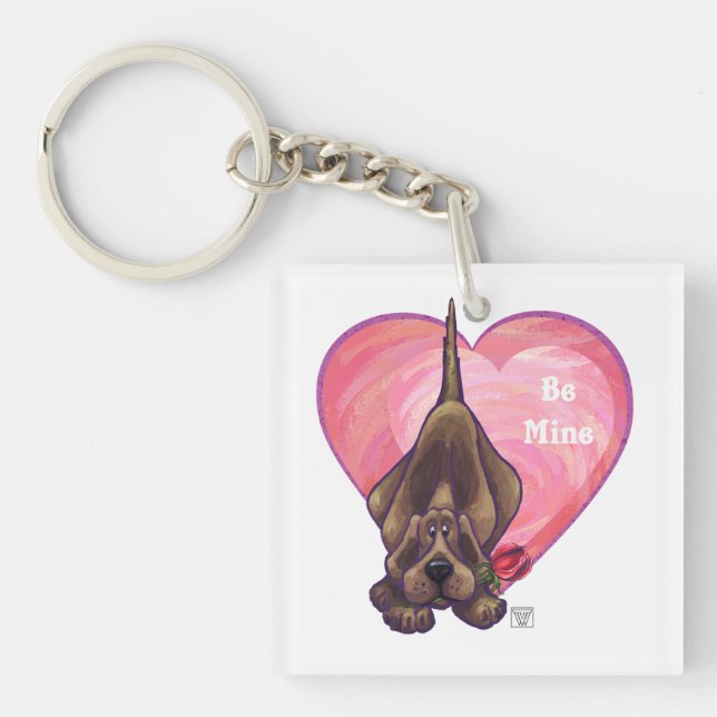 Porte-clés Hound Dog Valentine's Day (Devant)