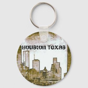 Porte-clés Houston Texas Skyline [Art] (Porte - clé)
