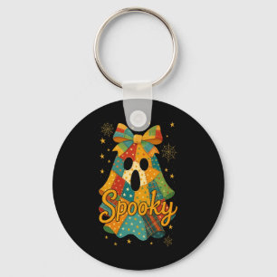 Porte-clés Hugvyn Halloween Patchwork Éffrayant Ghost Bow Pre