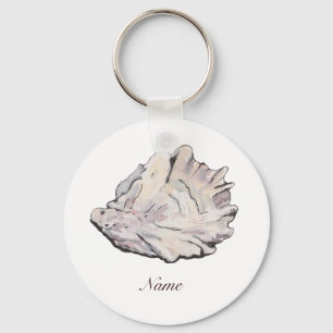 Porte-clés Huître d'aquarelle personnalisé