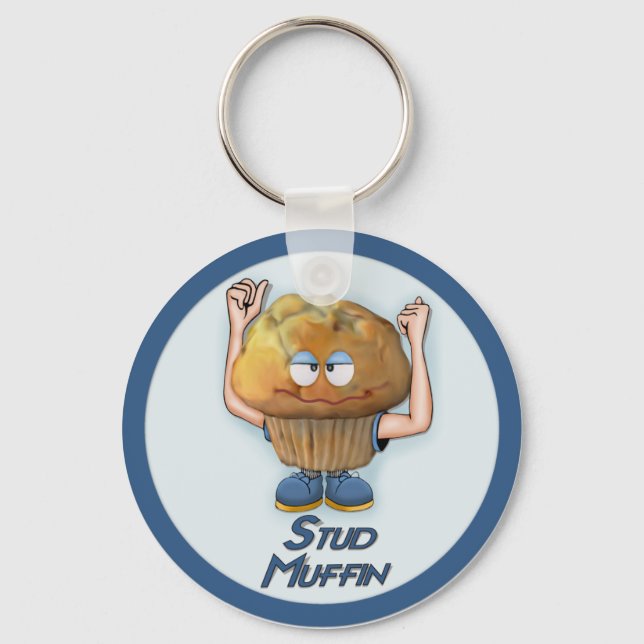 Porte-clés Humour bourré de muffin (Recto)