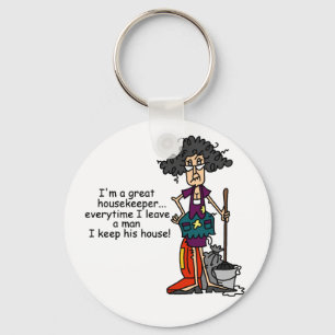 Porte-clés Humour de femme de charge