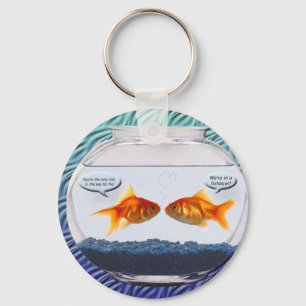 Porte-clés Humour de tourbière de poisson d'or