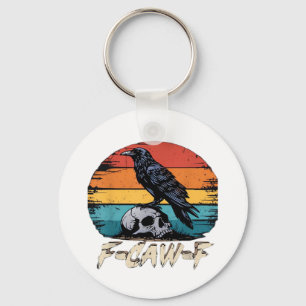 Porte-clés Humour F-Caw-F Gothique Drôle Corbeau Essentiel Ré
