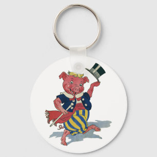 Porte-clés Humour vintage, Jolie Danse De Cochon Danses