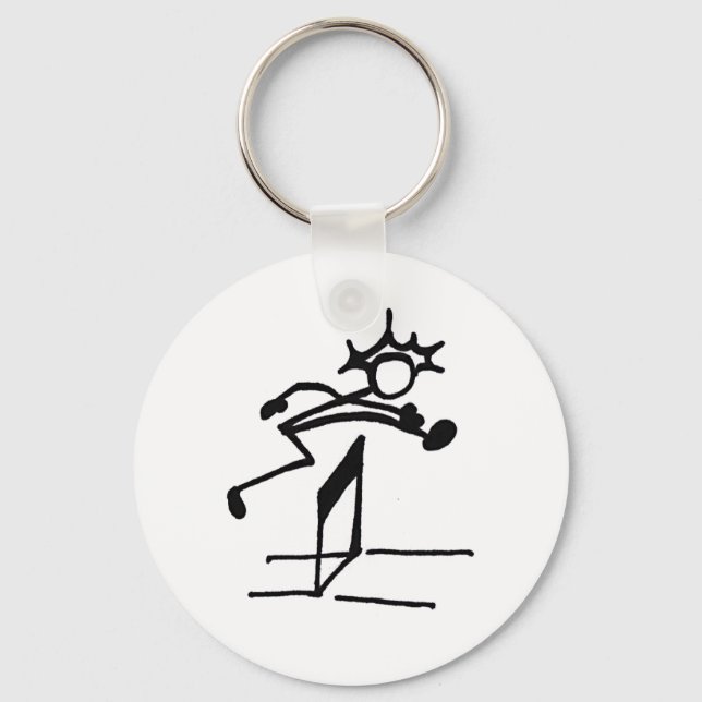 Porte-clés Hurdler Stickman Track and Field (Recto)
