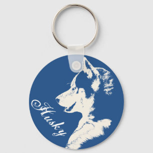Porte-clés Husky Porte - clé Siberian Husky Dog Porte - clé C