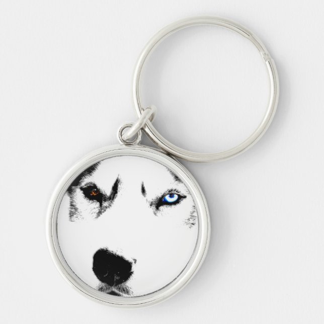Porte-clés Husky Porte - clé Siberian Husky Malamute Cadeaux (Devant)