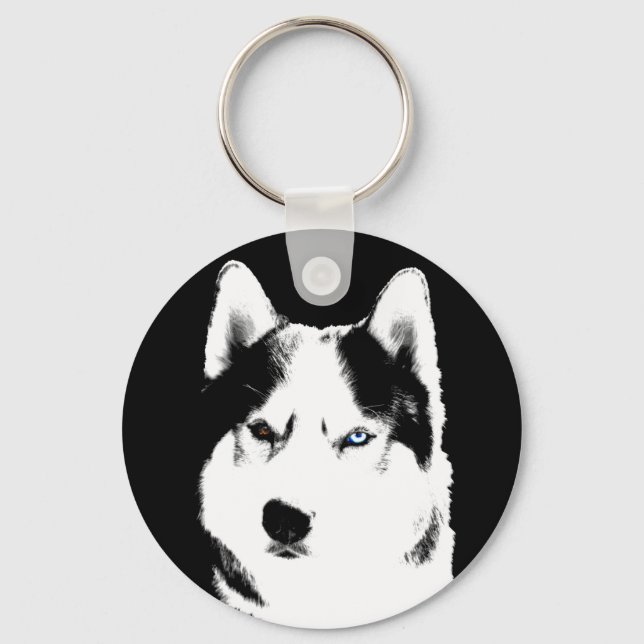 Porte-clés Husky Porte - clé Siberian Husky Malamute Cadeaux (Recto)
