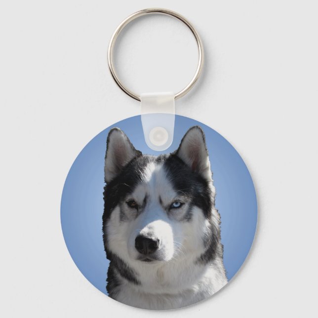 Porte-clés Husky Porte - clé Sibérien Husky / Cadeaux Malamut (Recto)
