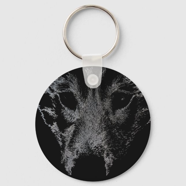 Porte-clés Husky Porte - clé Sibérien Husky Malamute Cadeaux  (Recto)