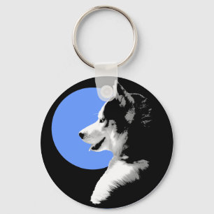 Porte-clés Husky Porte - clé Sibérien Husky Malamute Cadeaux 