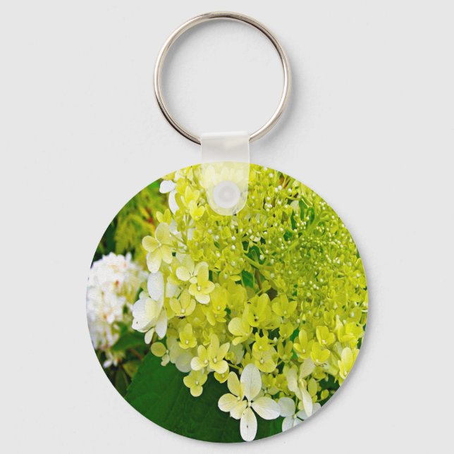 Porte-clés Hydrangea Limelight Vert Chartreuse Élégant (Recto)