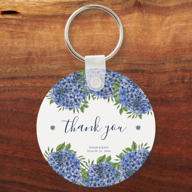 Porte-clés Hydrangeas Mariage Date Porte - clés pour les clie (Recto)